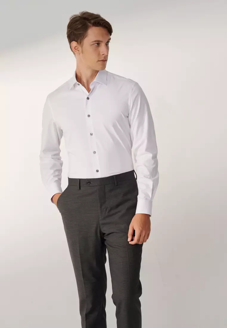 SST&C 白色紋理標準版襯衫